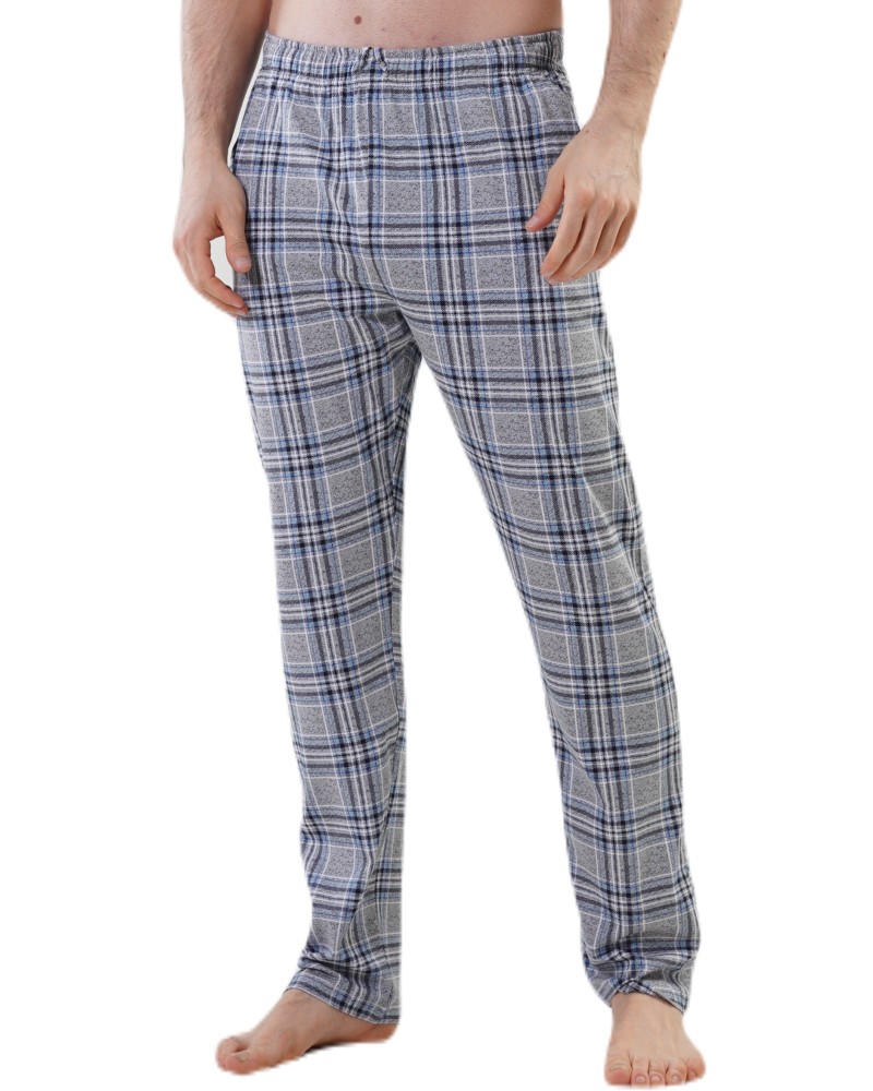 Pantalon Pijama Cuadros Gris/Azul