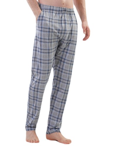 Pantalon Pijama Cuadros Gris/Azul