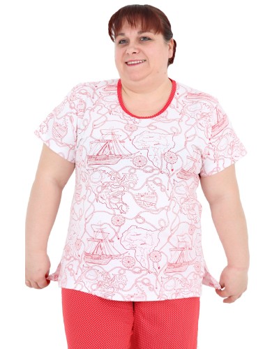 Pijama Talla Grande Pirata Mujer Mapa