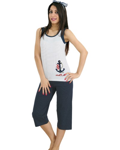 Pijama Pirata Manga Corta Mujer Marinero