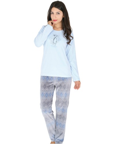 Pijama Terciopelo Largo Manga Larga Mujer Bambi Tundosado