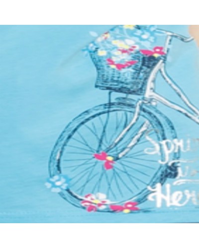 Pijama Corto Manga Corta Mujer Bici Flores