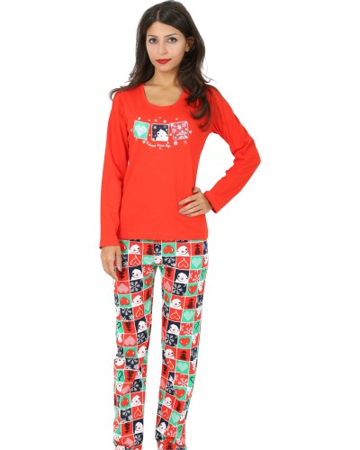 Pijama Largo Manga Larga Mujer Navideño