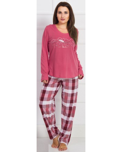 Pijama Talla Grande Largo Manga Larga Mujer Paraguas