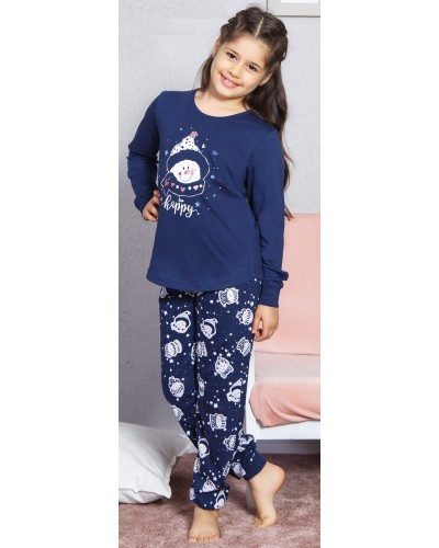 Pijama Manga Larga Niña Puño Happy Muñeco