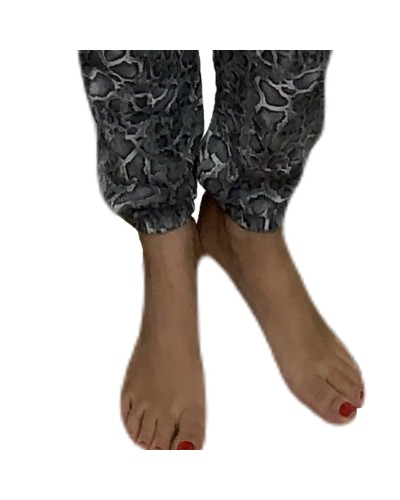 Pijama Largo Manga Larga Mujer Zapatitos Puño