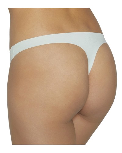 Tanga Mujer Fantasia Liso Laser Algodon Verde