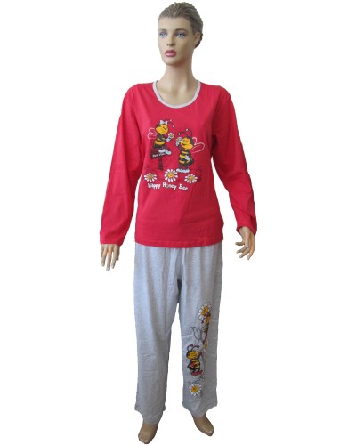 Pijama Talla Grande Largo Manga Larga Mujer 2 Abejas