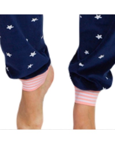 Pijama Talla Grande Terciopelo/Tundosado Largo Manga Larga  Estrellas