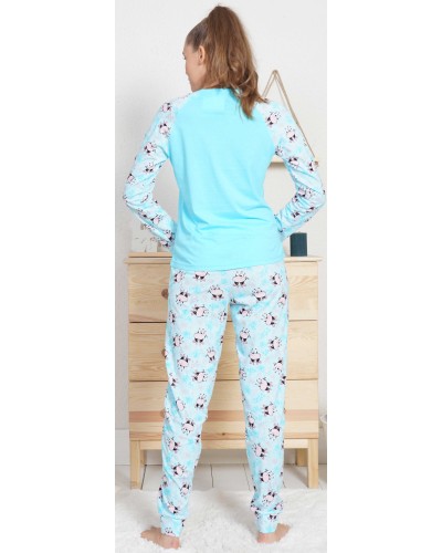 Pijama Largo Manga Larga Mujer Vaca Love