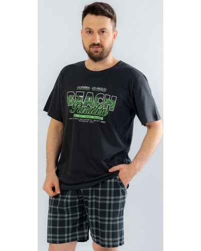 Pijama Hombre Talla Grande Corto Manga Corta  Beach Nergo