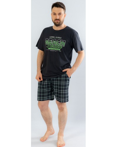 Pijama Hombre Talla Grande Corto Manga Corta  Beach Nergo