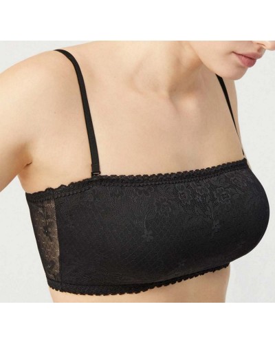 Sujetador Bandeau Mujer Sin Tirantes Negro