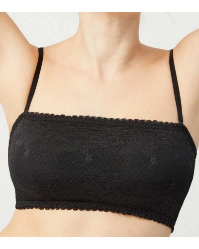 Sujetador Bandeau Mujer Sin Tirantes Negro