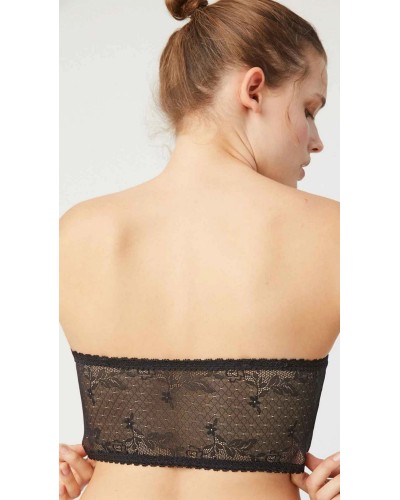 Sujetador Bandeau Mujer Sin Tirantes Negro