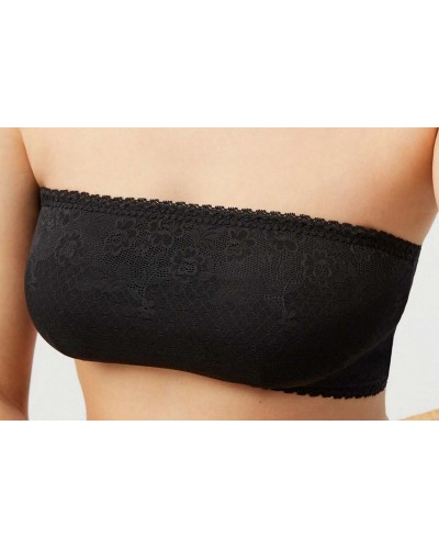 Sujetador Bandeau Mujer Sin Tirantes Negro