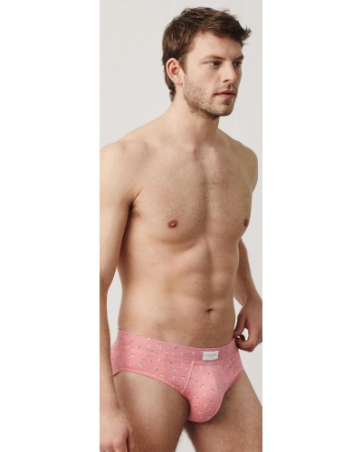 Slip Hombre Fantasia Coral/Verde Palmeras (Pack 2 Unidades)