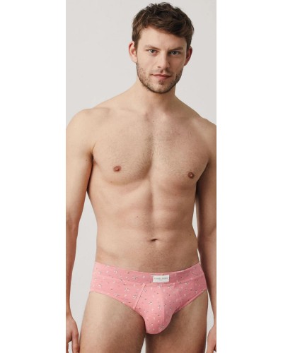 Slip Hombre Fantasia Coral/Verde Palmeras (Pack 2 Unidades)