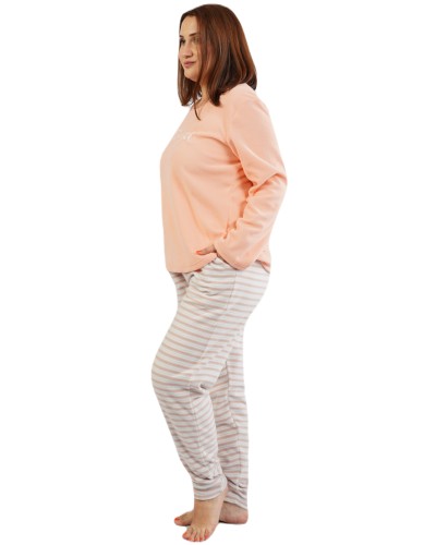 Pijama Talla Grande Polar Mujer Largo Manga Larga Stronger