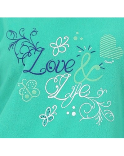 Pijama Polar Largo Manga Larga Mujer Love Life