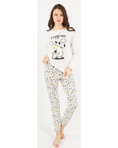 Pijama Mujer Largo Manga Larga Sunny Days